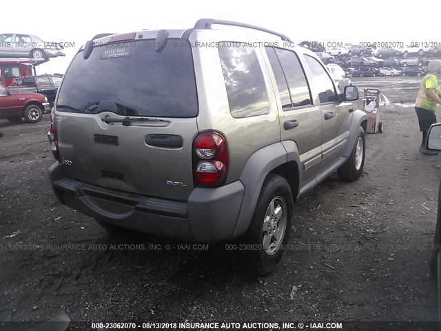 1J4GK48K27W505254 - 2007 JEEP LIBERTY SPORT GRAY photo 4