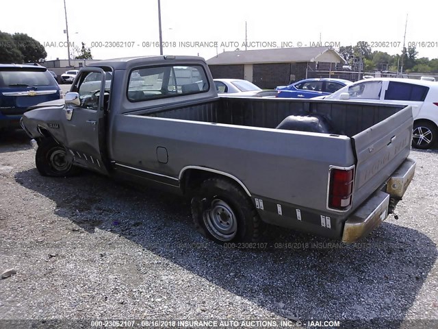 1B7GE16Y3LS621910 - 1990 DODGE D-SERIES D150 GRAY photo 3