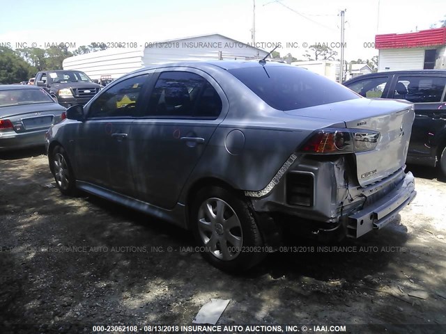 JA32U2FU1FU008854 - 2015 MITSUBISHI LANCER ES SILVER photo 3