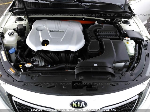 KNAGM4AD2D5050853 - 2013 KIA OPTIMA HYBRID WHITE photo 10