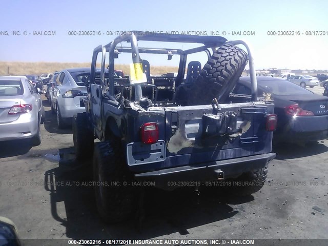 1J4FA49S62P761591 - 2002 JEEP WRANGLER / TJ SPORT BLUE photo 3