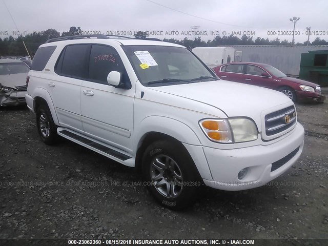 5TDZT38A83S145494 - 2003 TOYOTA SEQUOIA LIMITED WHITE photo 1