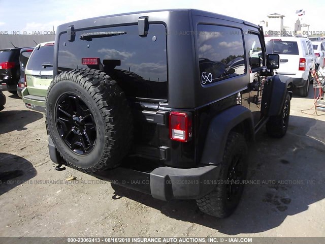 1C4AJWAG2FL589852 - 2015 JEEP WRANGLER SPORT BLACK photo 4