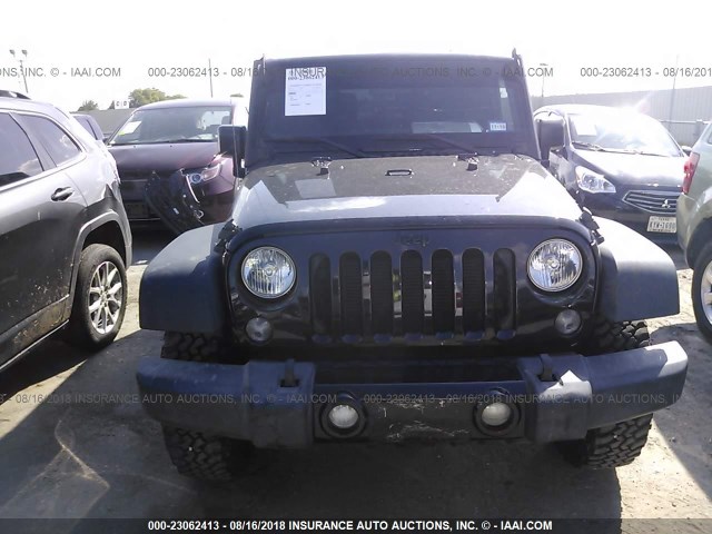 1C4AJWAG2FL589852 - 2015 JEEP WRANGLER SPORT BLACK photo 6