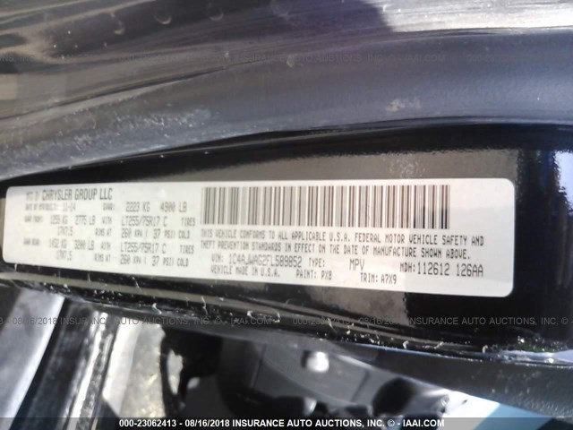 1C4AJWAG2FL589852 - 2015 JEEP WRANGLER SPORT BLACK photo 9