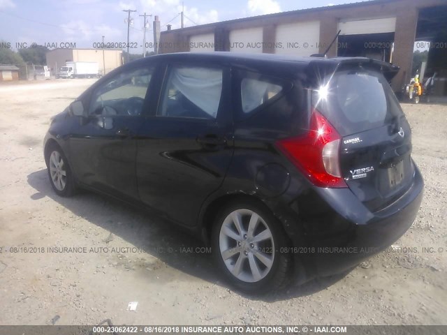 3N1CE2CP7EL389235 - 2014 NISSAN VERSA NOTE S/S PLUS/SV/SL BLACK photo 3