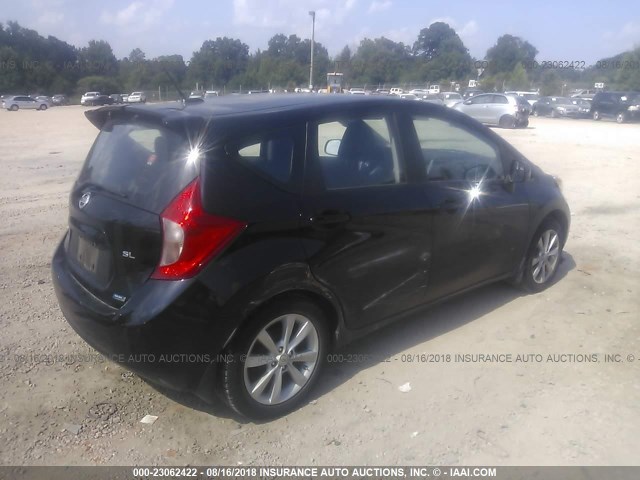 3N1CE2CP7EL389235 - 2014 NISSAN VERSA NOTE S/S PLUS/SV/SL BLACK photo 4