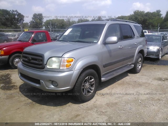 5TDBT48A63S187301 - 2003 TOYOTA SEQUOIA LIMITED SILVER photo 2