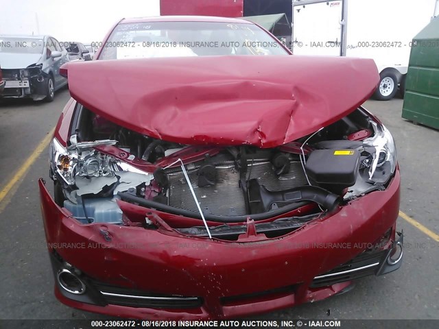 4T1BF1FK3EU738604 - 2014 TOYOTA CAMRY L/SE/LE/XLE RED photo 6