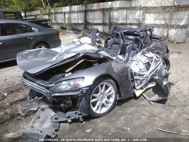 JHMAP21434T003989 - 2004 HONDA S2000 GRAY photo 2