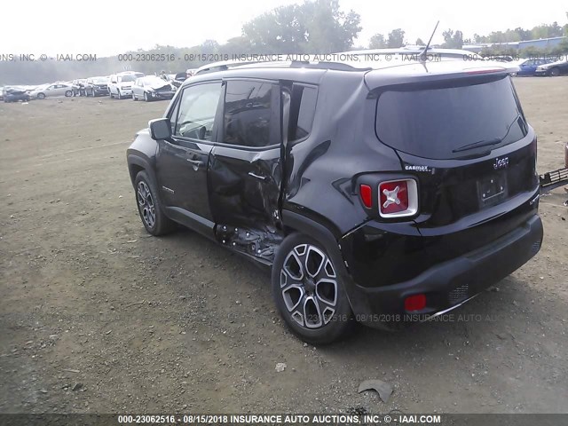 ZACCJADT0FPB28830 - 2015 JEEP RENEGADE LIMITED BLACK photo 3