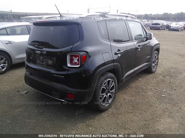 ZACCJADT0FPB28830 - 2015 JEEP RENEGADE LIMITED BLACK photo 4