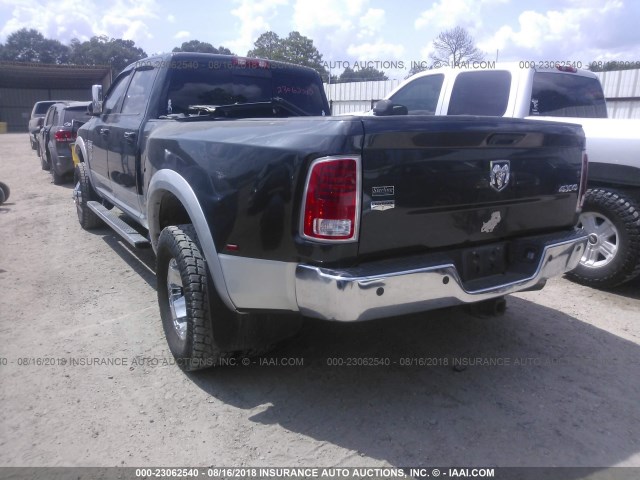 3C63RRJL2EG326375 - 2014 RAM 3500 LARAMIE GRAY photo 3