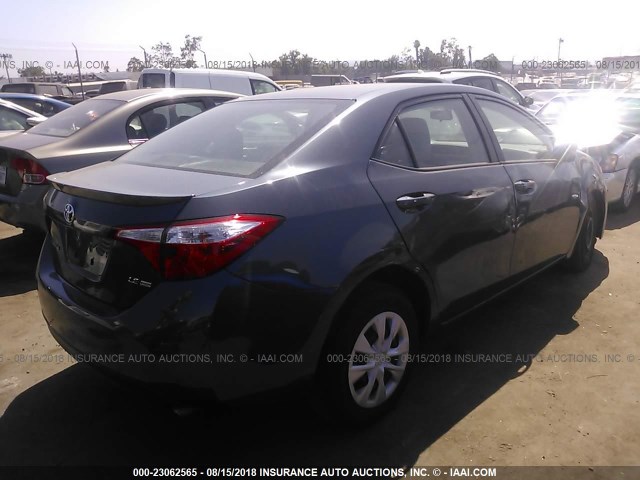 2T1BPRHE6FC394773 - 2015 TOYOTA COROLLA ECO/ECO PLUS/ECO PREMIUM GRAY photo 4