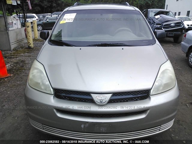 5TDZA23C95S351449 - 2005 TOYOTA SIENNA CE/LE GOLD photo 6