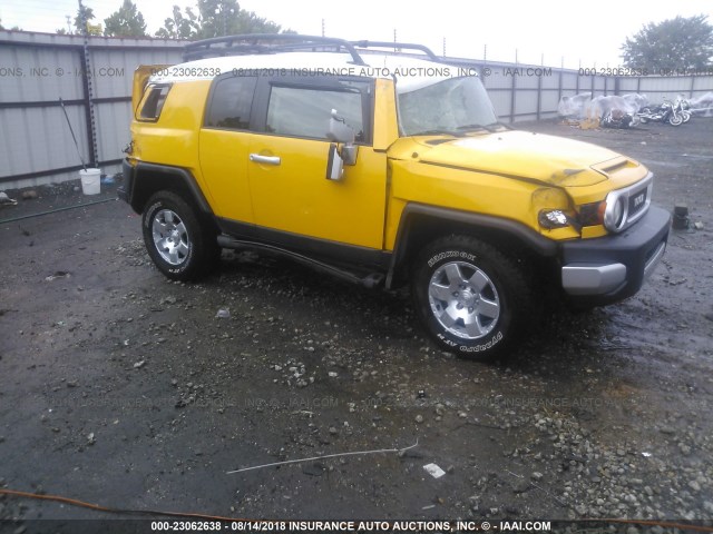 JTEBU11F770049031 - 2007 TOYOTA FJ CRUISER YELLOW photo 1