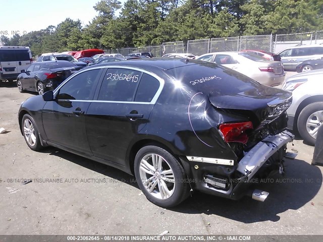 JN1CV6AR9DM767328 - 2013 INFINITI G37 BLACK photo 3