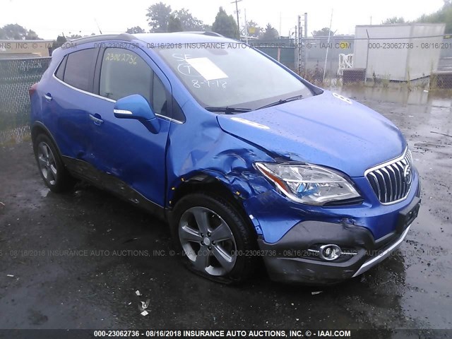 KL4CJBSB6EB741182 - 2014 BUICK ENCORE CONVENIENCE BLUE photo 1