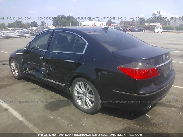 KMHGC46F79U059864 - 2009 HYUNDAI GENESIS 4.6L BLACK photo 3