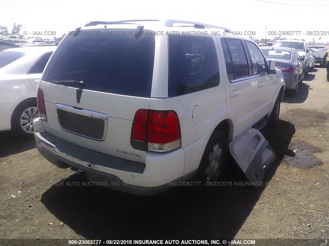 5LMEU68H54ZJ00919 - 2004 LINCOLN AVIATOR 白色 照片 4