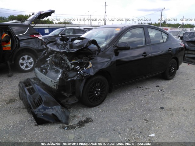 3N1CN7AP9CL942643 - 2012 NISSAN VERSA S/SV/SL BLACK photo 2