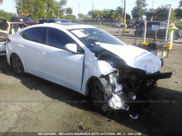 5NPD84LF1JH350730 - 2018 HYUNDAI ELANTRA SEL/VALUE/LIMITED WHITE photo 1