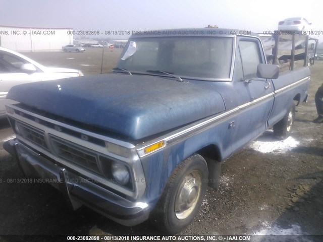 F25YRA80391 - 1976 FORD PICKUP BLUE photo 2