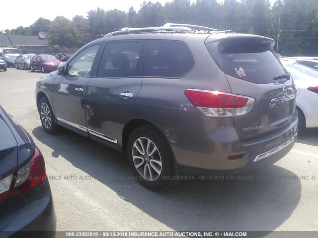 5N1AR2MNXEC612851 - 2014 NISSAN PATHFINDER S/SV/SL/PLATINUM GRAY photo 3