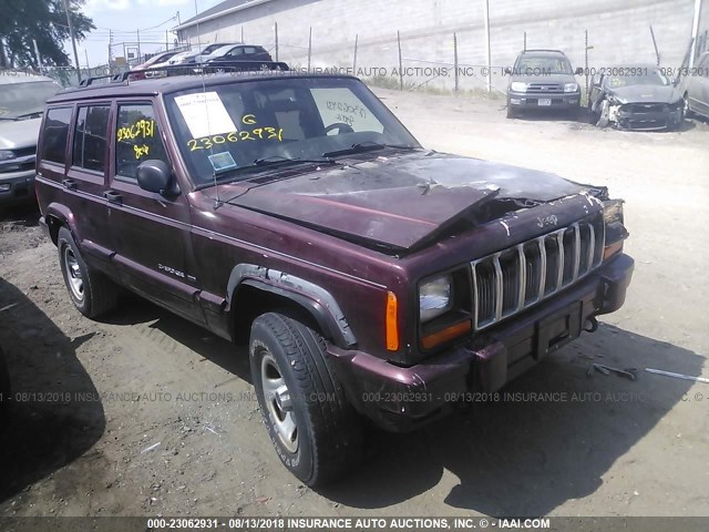 1J4FF68S1YL229289 - 2000 JEEP CHEROKEE LIMITED MAROON photo 1