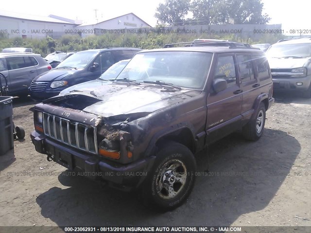 1J4FF68S1YL229289 - 2000 JEEP CHEROKEE LIMITED MAROON photo 2