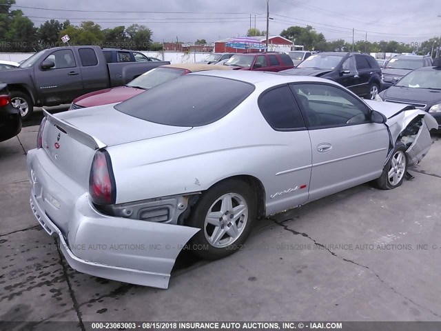 2G1WX15K029346394 - 2002 CHEVROLET MONTE CARLO SS SILVER photo 4