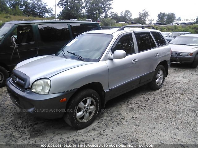 KM8SC73E95U892552 - 2005 HYUNDAI SANTA FE GLS/LX SILVER photo 2