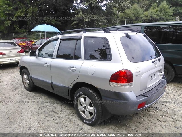 KM8SC73E95U892552 - 2005 HYUNDAI SANTA FE GLS/LX SILVER photo 3