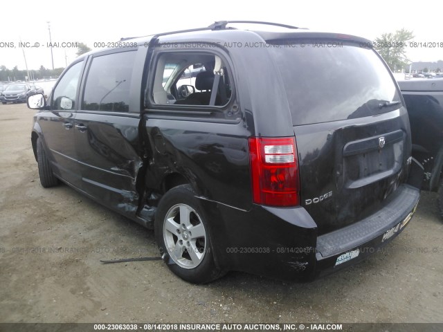 2D4RN3D14AR447938 - 2010 DODGE GRAND CARAVAN HERO BLACK photo 3