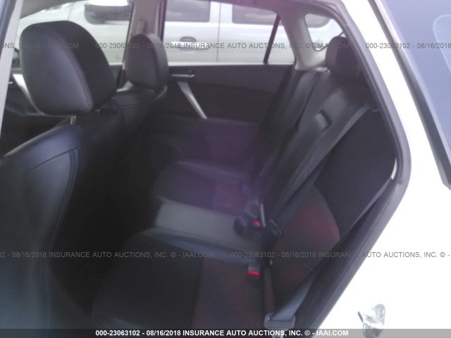 JM1BL1L32C1642648 - 2012 MAZDA SPEED 3 WHITE photo 8