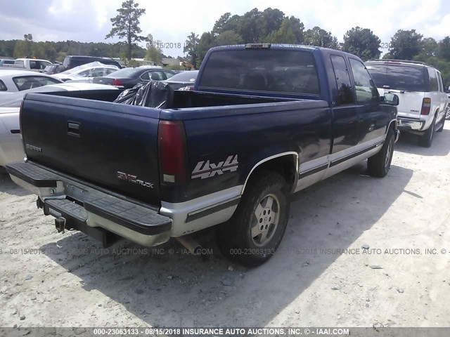 2GTEK19K0S1590752 - 1995 GMC SIERRA K1500 BLUE photo 4