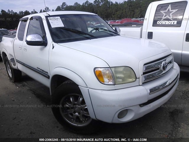 5TBBT44134S442325 - 2004 TOYOTA TUNDRA ACCESS CAB SR5 WHITE photo 1