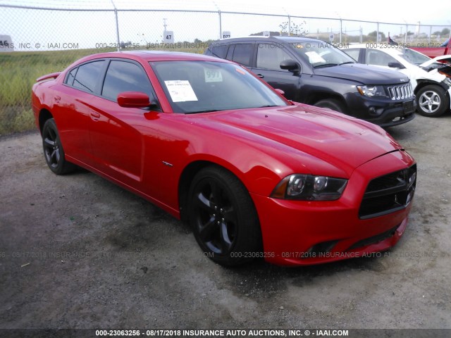 2C3CDXCT2EH354108 - 2014 DODGE CHARGER R/T RED photo 1