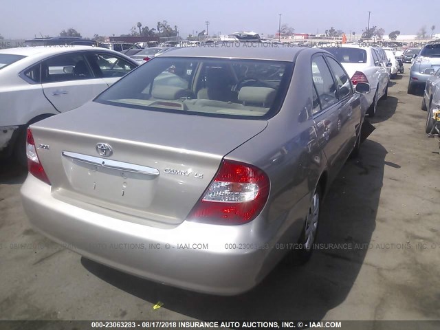 JTDBE32K630177568 - 2003 TOYOTA CAMRY LE/XLE Алтын фото 4