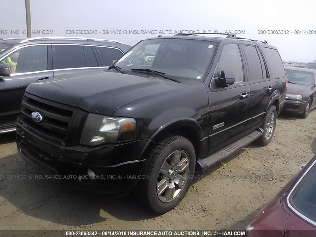 1FMFU19527LA57243 - 2007 FORD EXPEDITION LIMITED BLACK photo 2