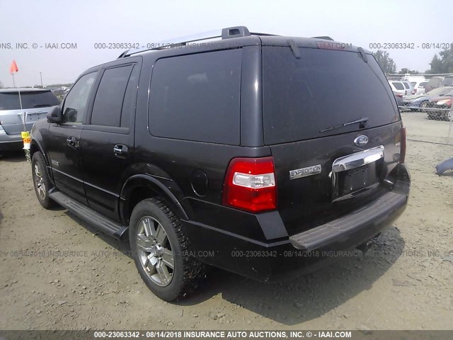 1FMFU19527LA57243 - 2007 FORD EXPEDITION LIMITED BLACK photo 3