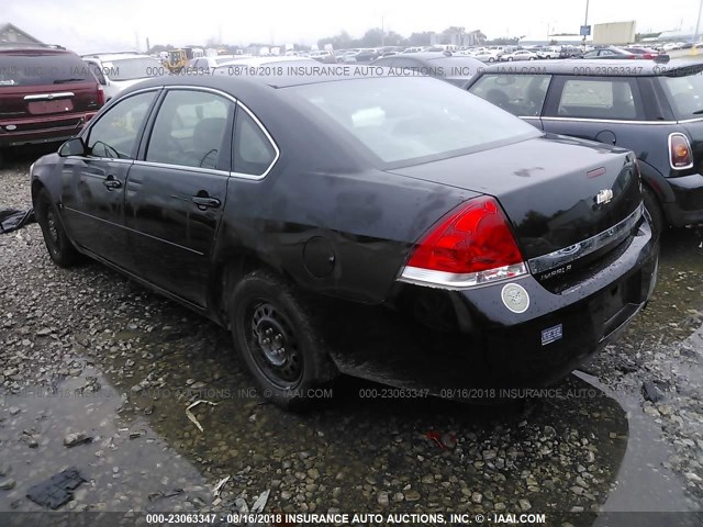 2G1WS551669274281 - 2006 CHEVROLET IMPALA POLICE BLACK photo 3