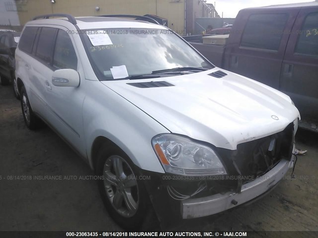 4JGBF71E77A215093 - 2007 MERCEDES-BENZ GL 450 4MATIC WHITE photo 1