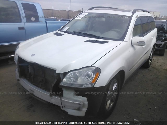 4JGBF71E77A215093 - 2007 MERCEDES-BENZ GL 450 4MATIC WHITE photo 2