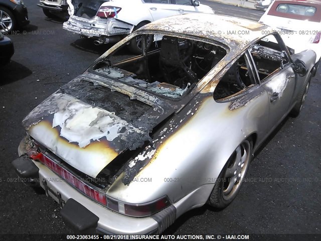 WP0AB0911KS120729 - 1989 PORSCHE 911 CARRERA GRAY photo 4