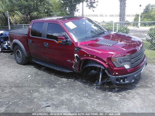 1FTFW1R6XEFB33598 - 2014 FORD F150 SVT RAPTOR RED photo 1