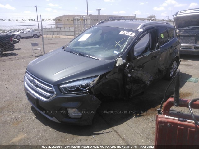 1FMCU0J97HUF07332 - 2017 FORD ESCAPE TITANIUM GRAY photo 2