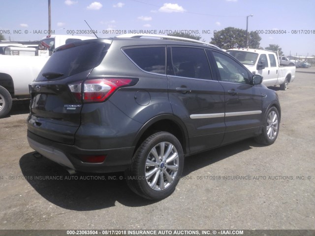 1FMCU0J97HUF07332 - 2017 FORD ESCAPE TITANIUM GRAY photo 4