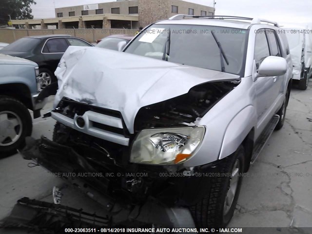 JTEBT17R040043362 - 2004 TOYOTA 4RUNNER LIMITED SILVER photo 2