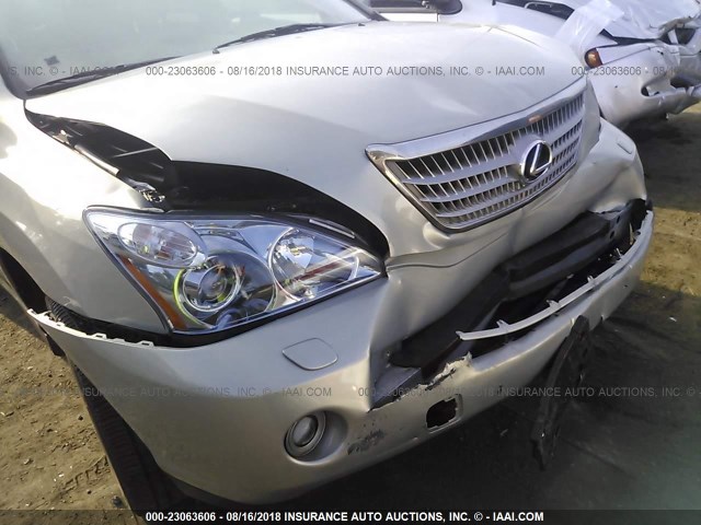 JTJGW31U682007273 - 2008 LEXUS RX 400H GREEN photo 6